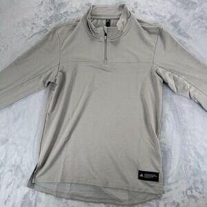 Adidas Sweatshirt Men's Medium Gray Aeroready Urban Global 1/4 zip